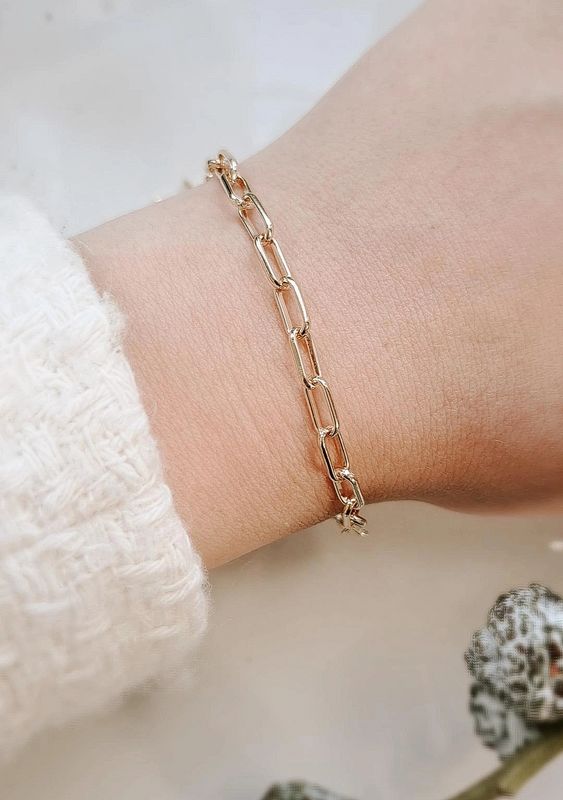 Stainless steel armband goud 4