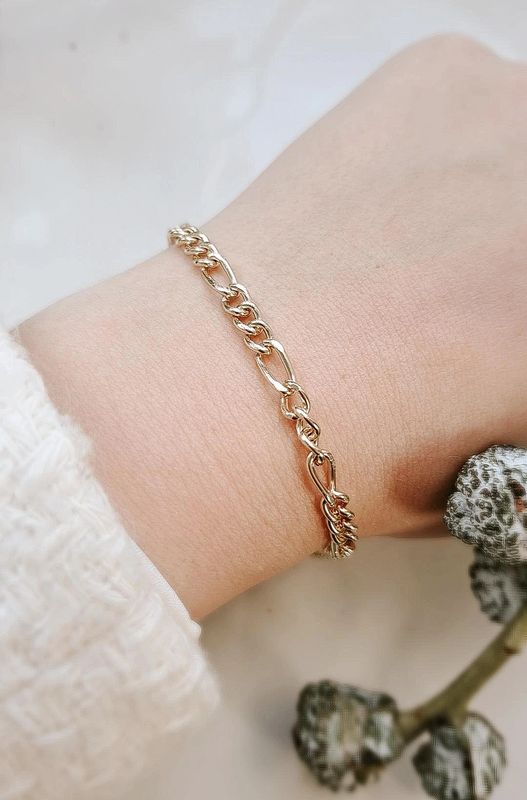 Stainless steel armband goud 5