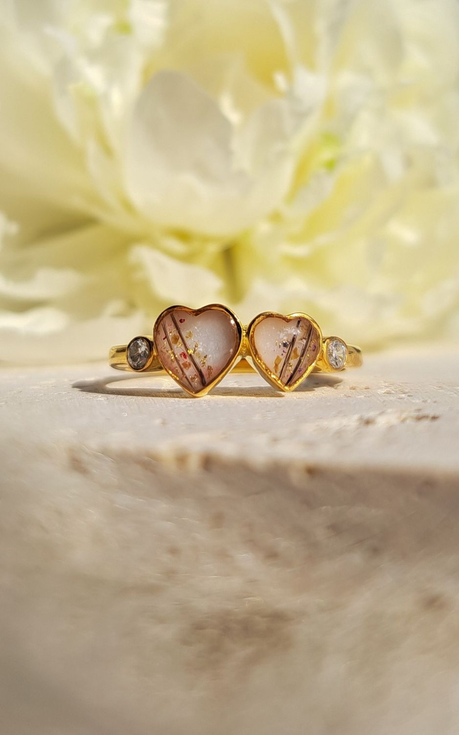 Ring met twee harten 