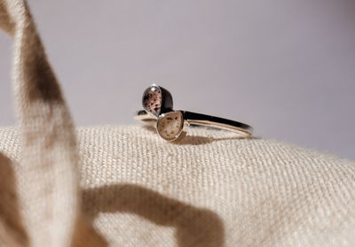 Dubbele druppel ring zilver 925