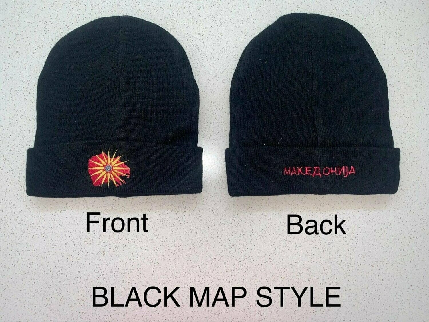 Map Style Beanie - Black