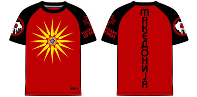Red Cotton Macedonian Sun T-shirt