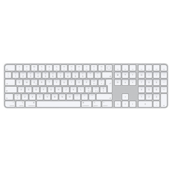 Magic Keyboard con Touch ID e tastierino numerico per Mac con chip Apple (USB‑C) - Italiano - Tasti bianchi