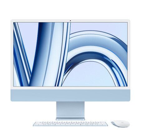 IMAC 24 IMAC 24" Chip Apple M4- CPU 10‑core GPU 10‑core Archiviazione da 512GB 24GB di memoria unificata, Colore: Blu