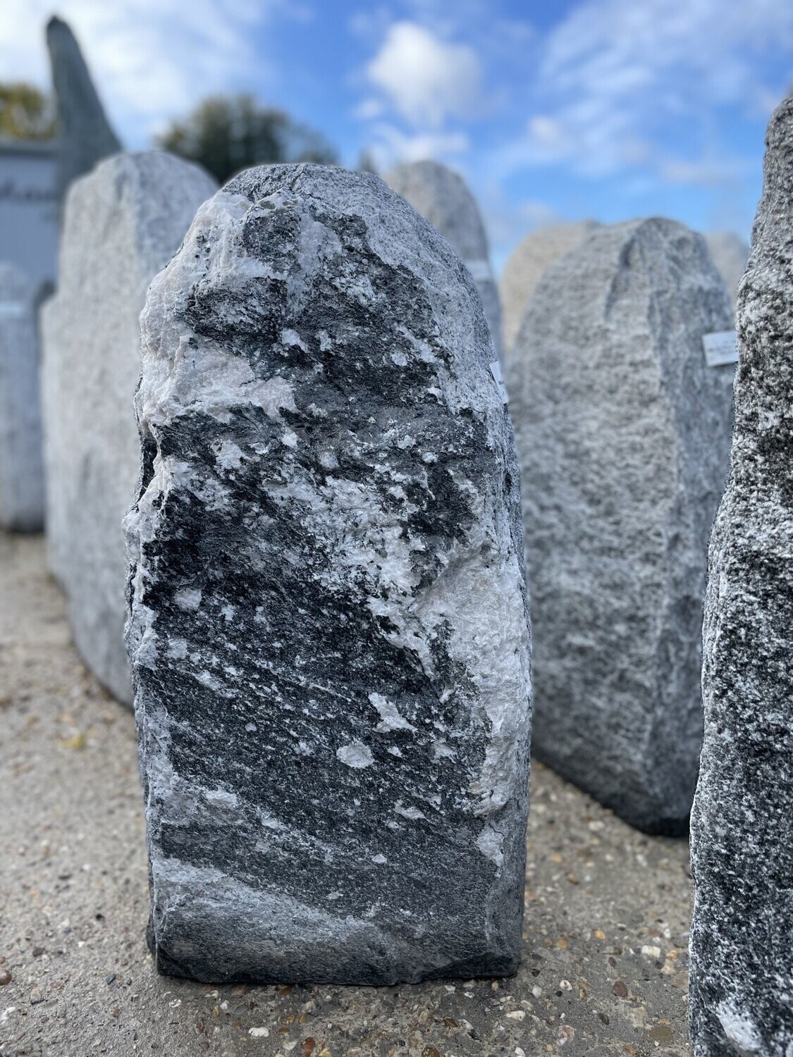Maggia-Gneis-Felsen, getrommelt