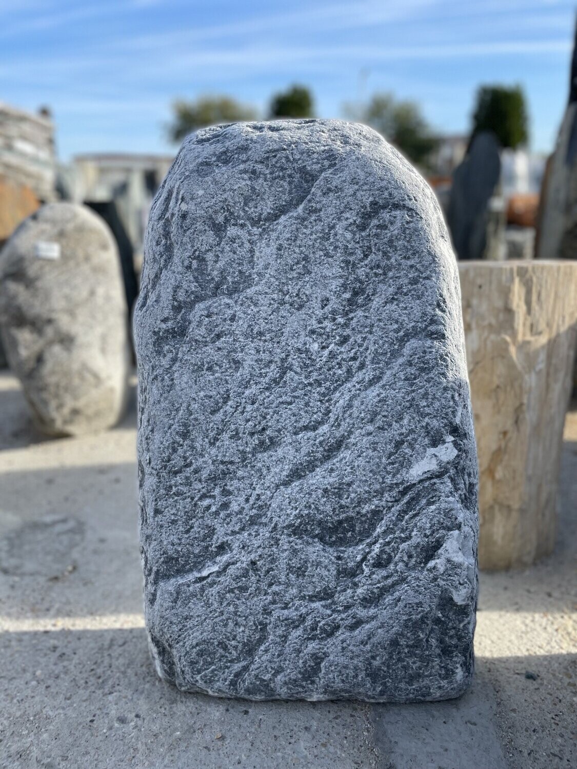 Chiorit-Grau-Felsen, getrommelt