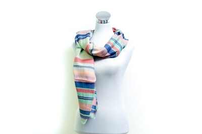 Organza Silk-Cotton Handloom Scarf - Weft Multicolour