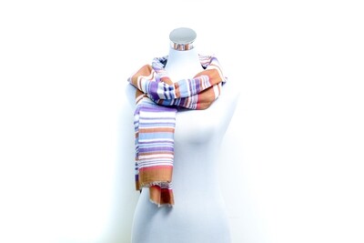 Organza Silk-Cotton Handloom Scarf - Weft Multicolour