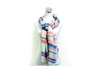 Organza Silk-Cotton Handloom Scarf - Weft Multicolour