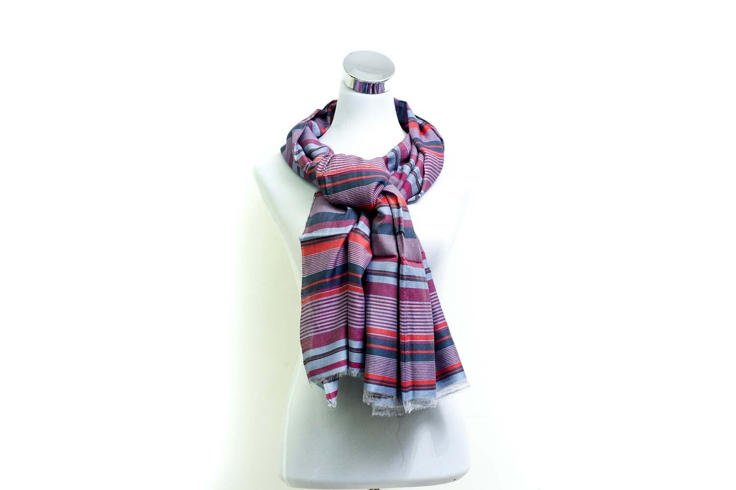 Organza Silk-Cotton Handloom Scarf - Weft Multicolour
