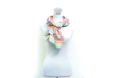 Organza Silk-Cotton Handloom Scarf - Weft Multicolour