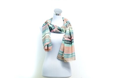 Organza Silk-Cotton Handloom Scarf - Weft Multicolour
