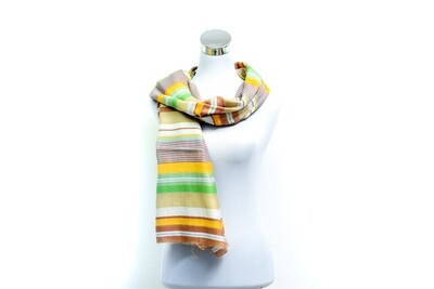 Organza Silk-Cotton Handloom Scarf - Weft Multicolour