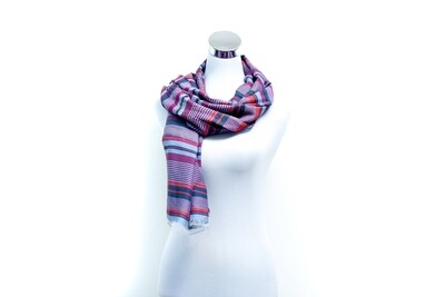 Organza Silk-Cotton Handloom Scarf - Weft Multicolour