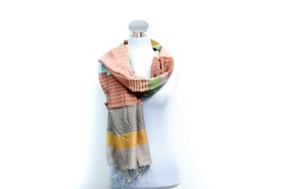 Organza Silk-Cotton Handloom Scarf - Weft Multicolour