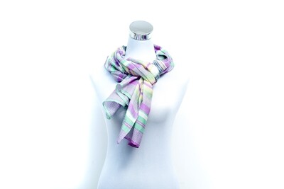 Organza Silk-Cotton Handloom Scarf - Weft Multicolour
