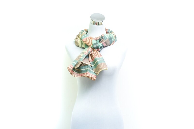 Organza Silk-Cotton Handloom Scarf - Weft Multicolour