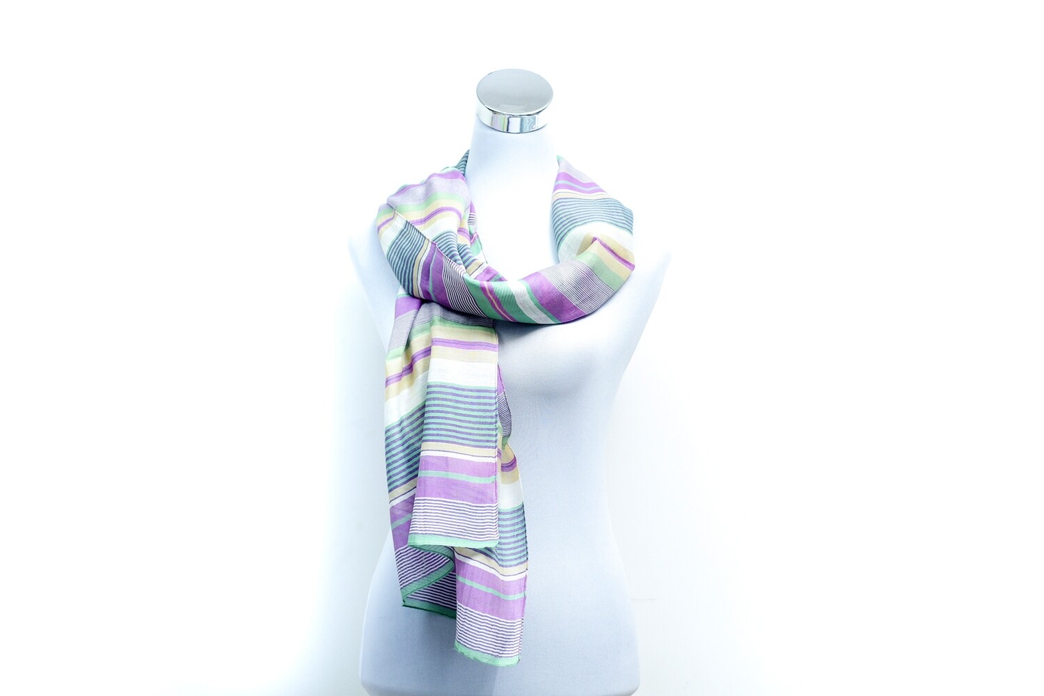Organza Silk-Cotton Handloom Scarf - Weft Multicolour