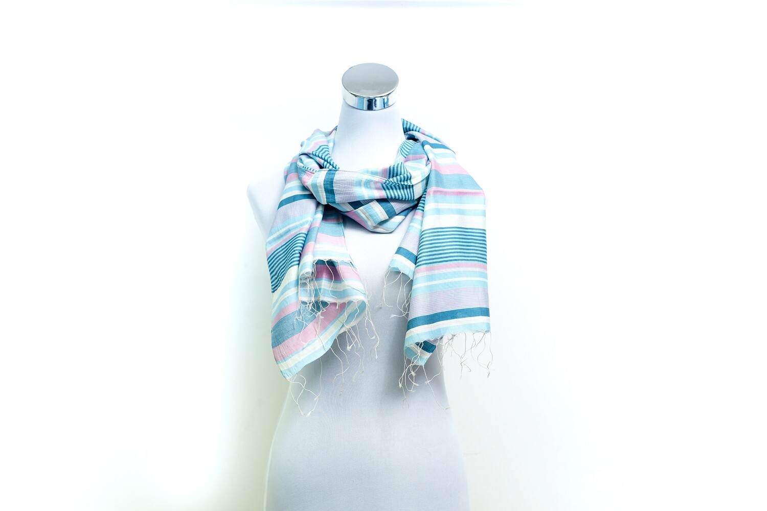 Organza Silk-Cotton Handloom Scarf - Weft Multicolour