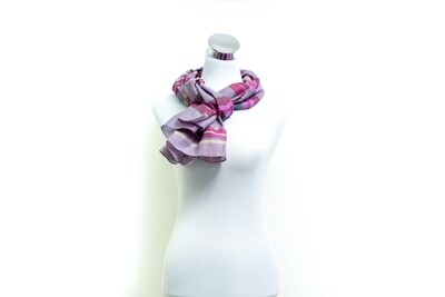 Organza Silk-Cotton Handloom Scarf - Weft Multicolour