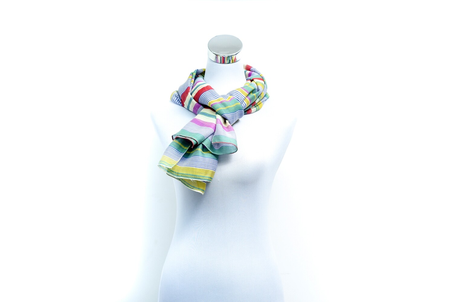 Organza Silk-Cotton Handloom Scarf - Weft Multicolour