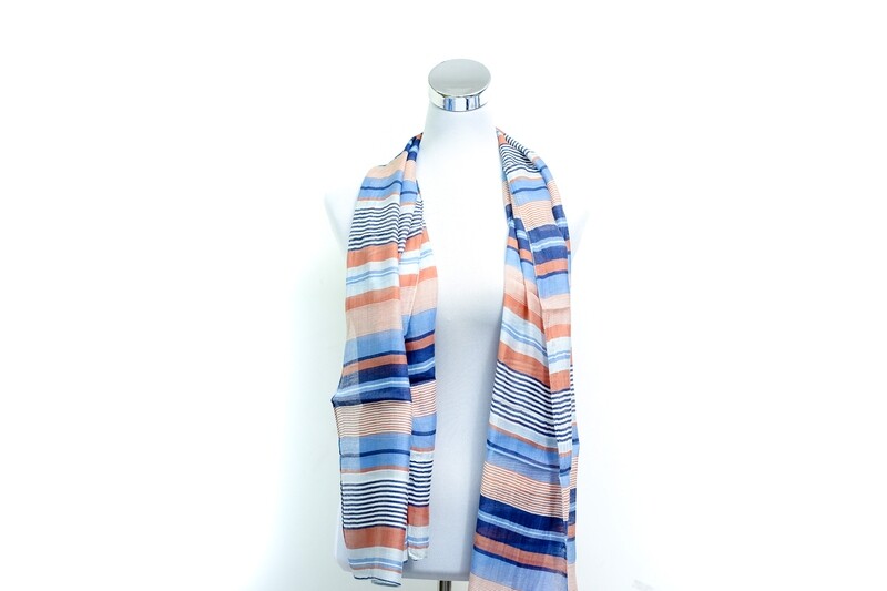 Organza Silk-Cotton Handloom Scarf - Weft Multicolour