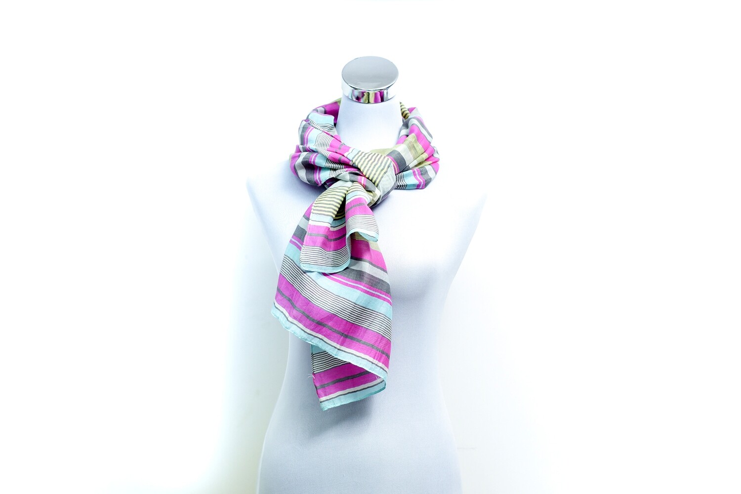 Organza Silk-Cotton Handloom Scarf - Weft Multicolour
