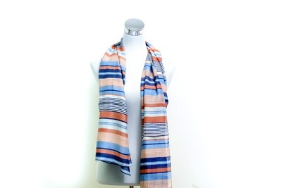 Organza Silk-Cotton Handloom Scarf - Weft Multicolour