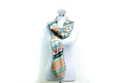 Organza Silk-Cotton Handloom Scarf - Weft Multicolour