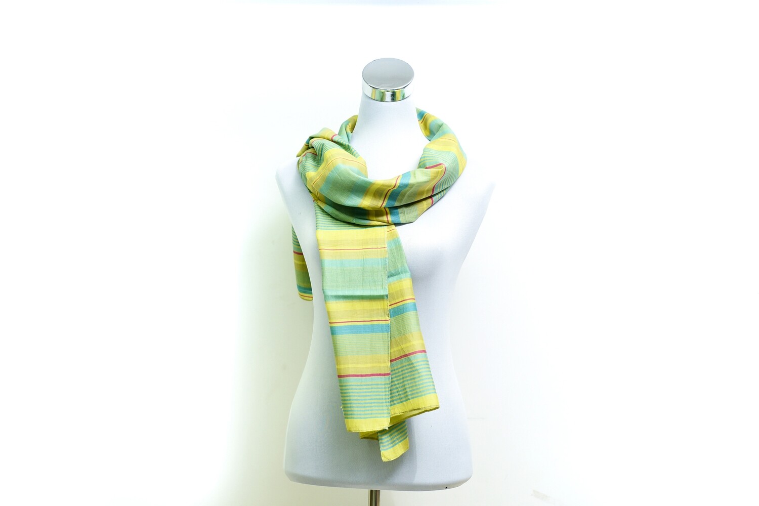 Organza Silk-Cotton Handloom Scarf - Weft Multicolour