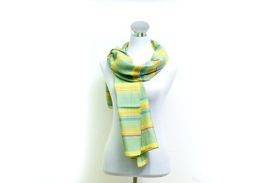 Organza Silk-Cotton Handloom Scarf - Weft Multicolour