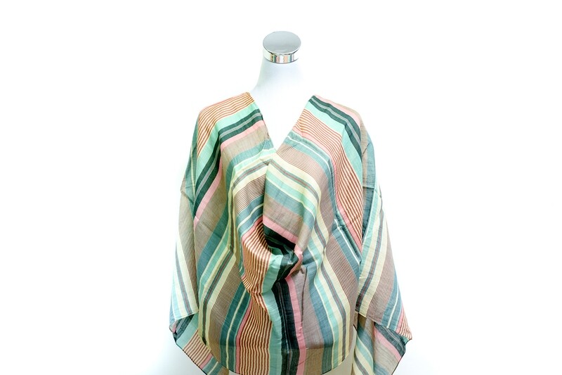 Organza Silk-Cotton Handloom Scarf - Weft Multicolour