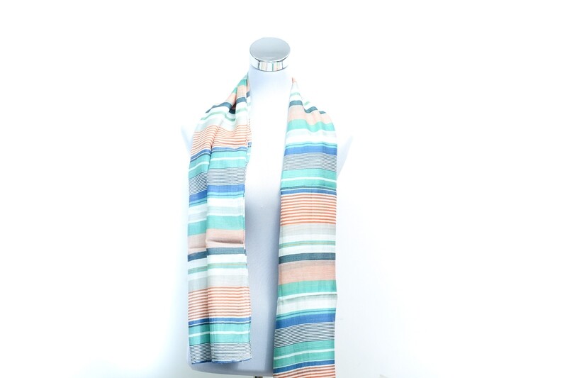Organza Silk-Cotton Handloom Scarf - Weft Multicolour