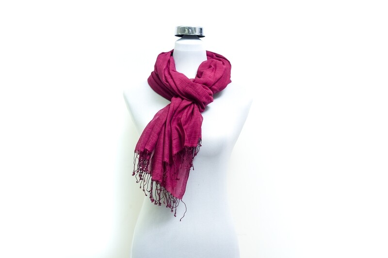 Cotton Handloom Scarf - Jazzberry Jam / Purple
