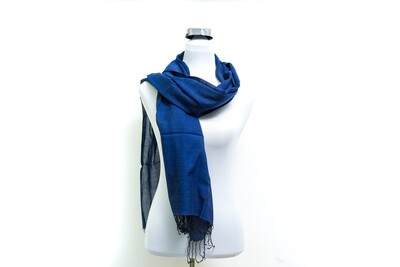 Cotton Handloom Scarf - Egyptian Blue