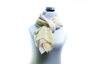 Cotton-Linen  Tie &amp; Dye Handloom Scarf - Feta &amp; Maverick