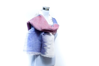 Cotton Linen Tie-Dye Handloom Scarf Cadillac Mariner,Cosmic Latte