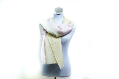 Cotton-Linen  Tie &amp; Dye Handloom Scarf - Feta &amp; Maverick