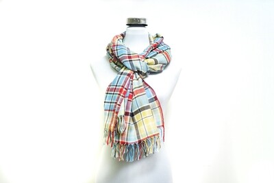 Woollen Handloom Scarf - Multicolor Checked