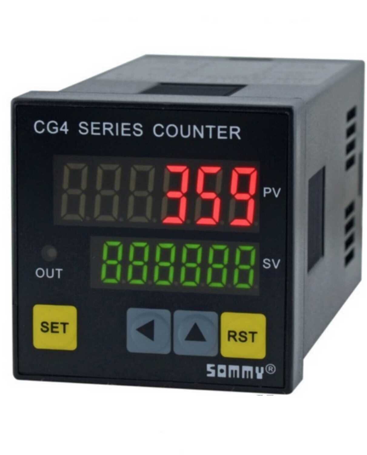 Contatore incrementale Conta pezzi elettronico 6 cifre 24 VDC/AC contapezzi