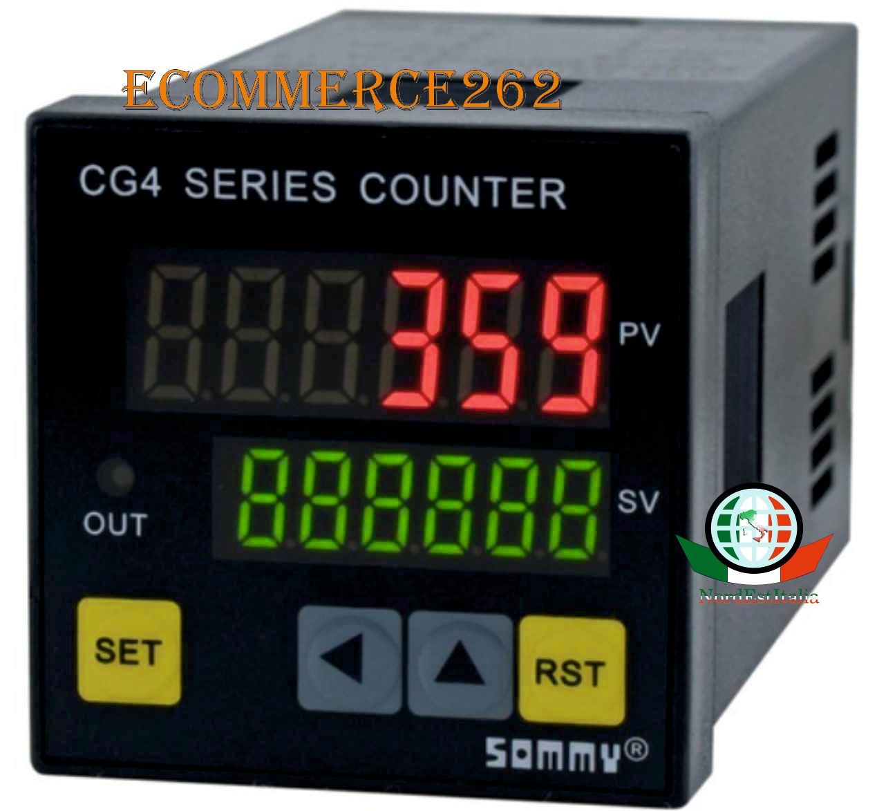 Contatore incrementale Conta pezzi elettronico 6 cifre 220V. Sommy CG4 dimensioni 48X48X100 contapezzi