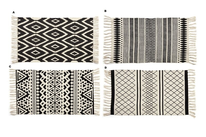 Area Rug w/Fringe, 4 Assorted