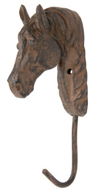Cast Iron Horse head Hook, 4 Assorted Colors
