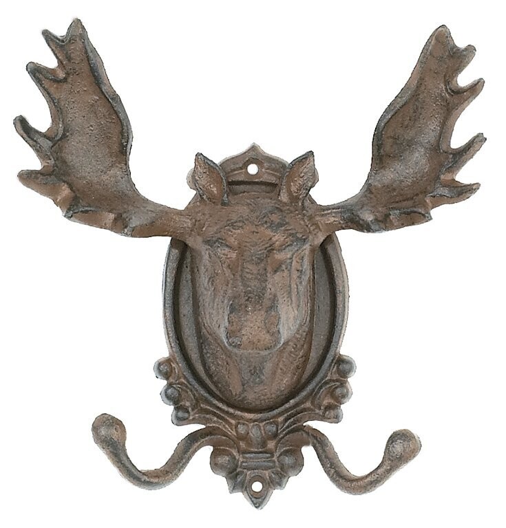 Cast Iron Large Moose double Hook