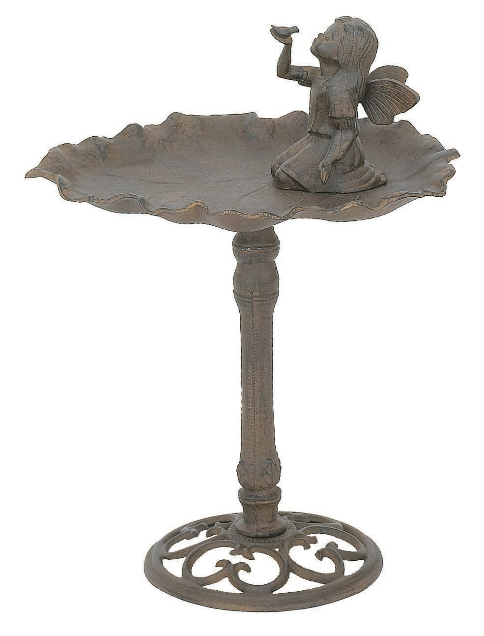 Cast Iron Fairy Bird Bath or Bird Feeder