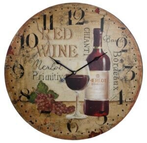 Red Wine Wall Clock