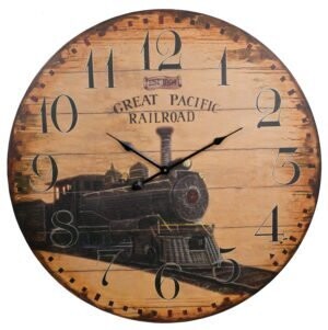Great Pacific Railroad Train Wall Clock