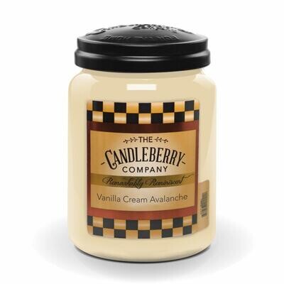 Candleberry Candles Vanilla Cream Avalanche, 26 oz. Large Jar Scented Candle