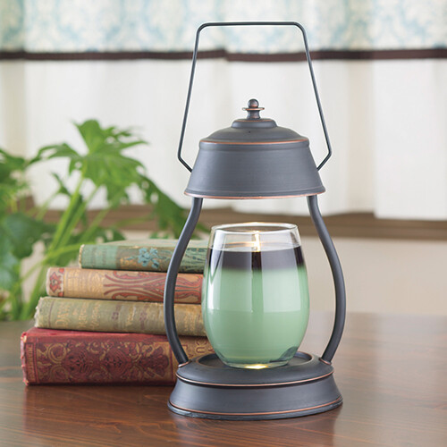 Hurricane Lantern Candle Warmer - Bronze