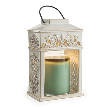 Ceramic Fleur De Lis Candle Warmer Lantern